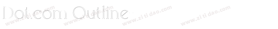 Dot.com Outline字体转换